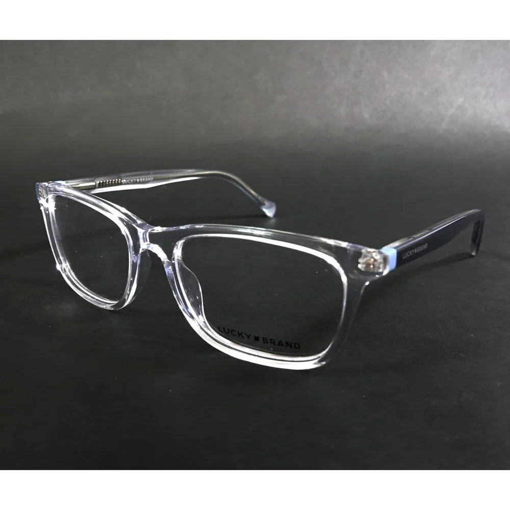 Lucky Brand Eyeglasses Frames VLBD824 CRYSTAL Clear Rectangle Full Rim 49-16-130